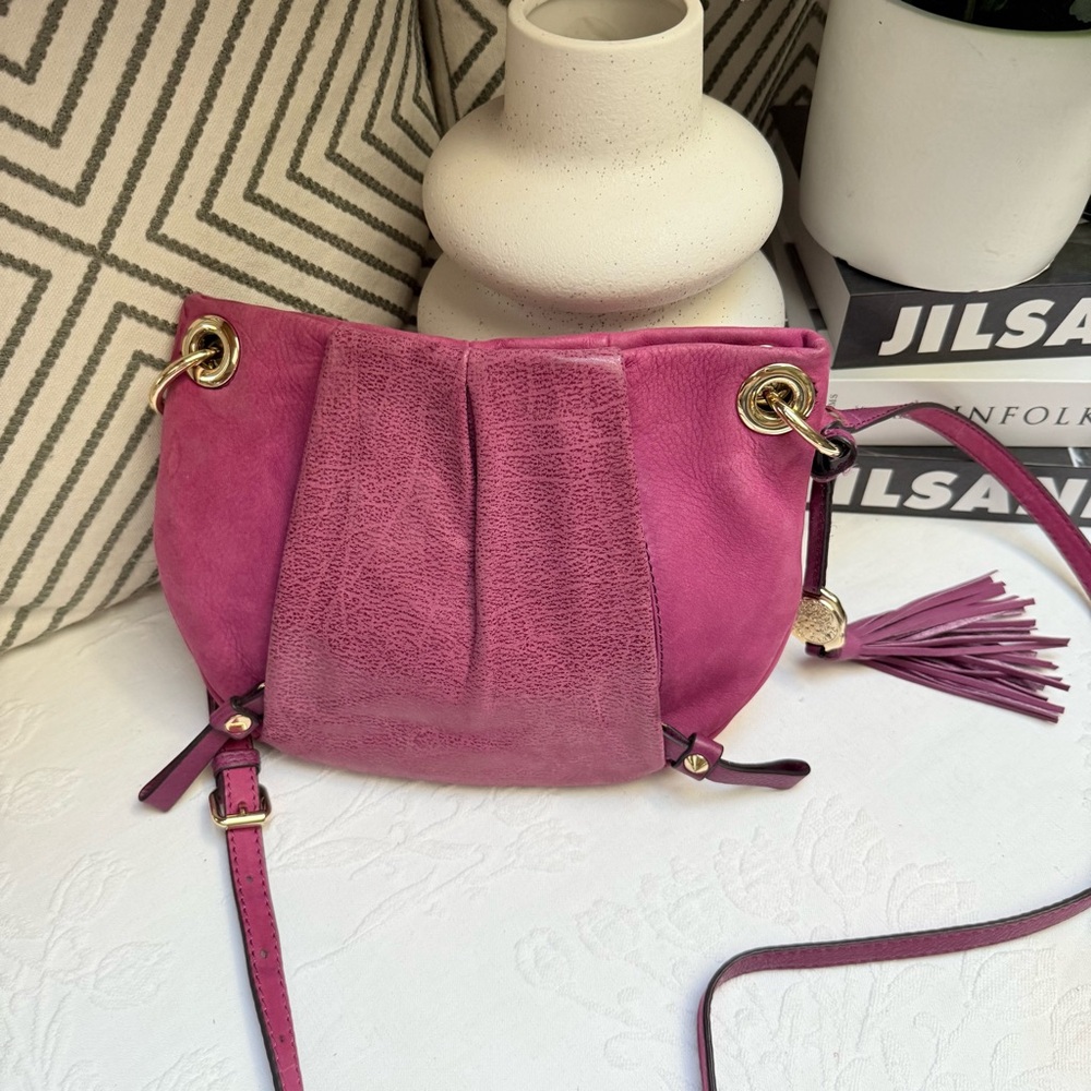 Vince Camuto Pink Crossbody Bag with Tassels